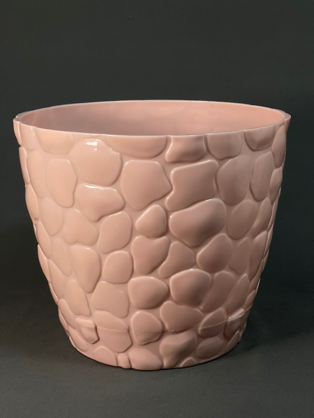 Кашпо для цветов камни (4,8) розовый на подставке